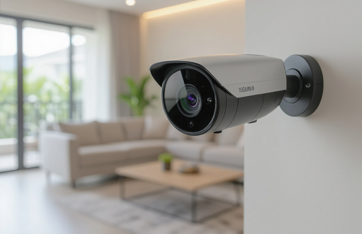 Camera An Ninh Gia Đình Hiện Đại Trong Không Gian Sống.