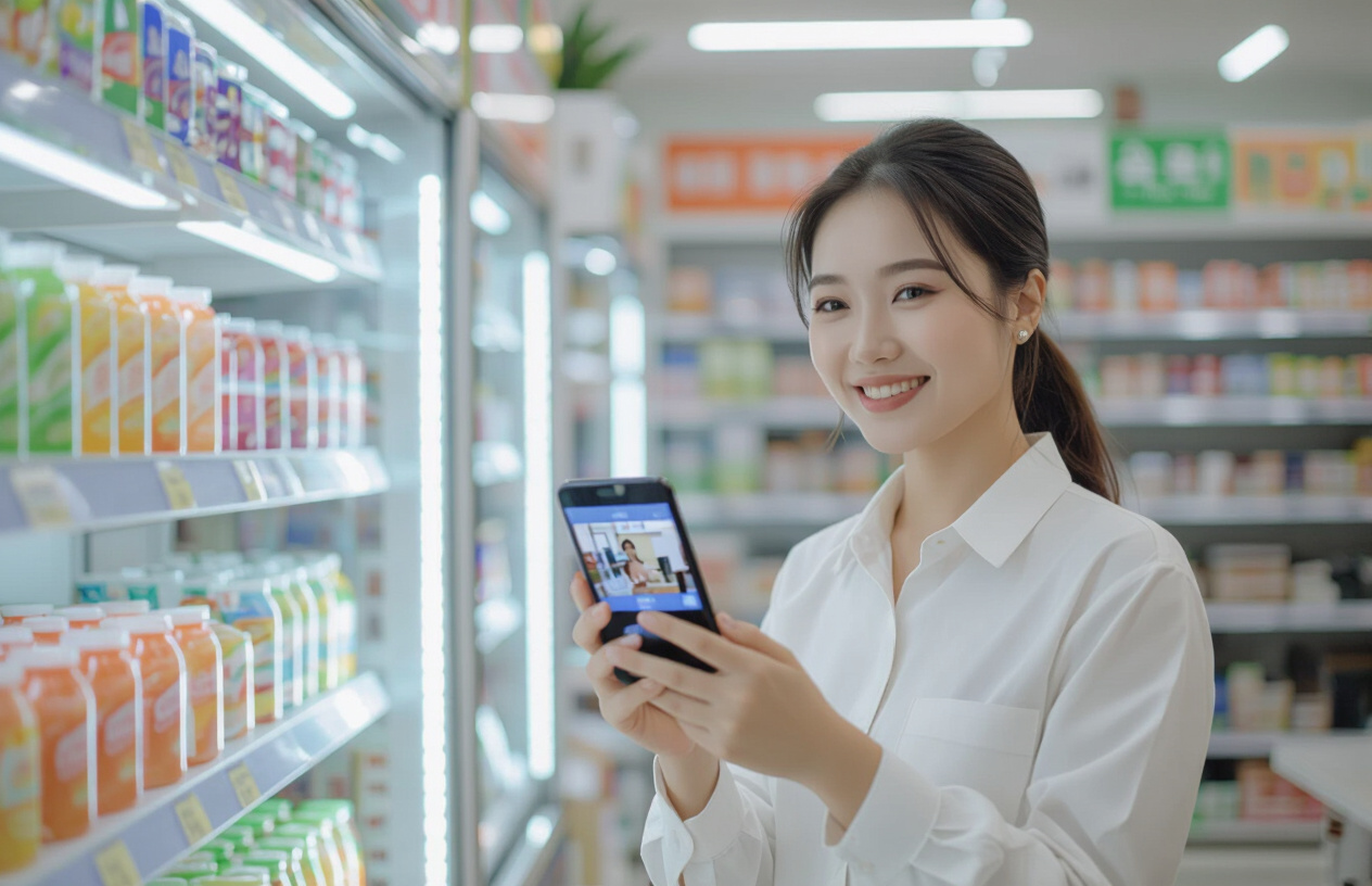 Chủ Cửa Hàng Tiện Lợi Tại Bến Tre Đang Xem Màn Hình Giám Sát Camera Từ Xa Trên Điện Thoại.