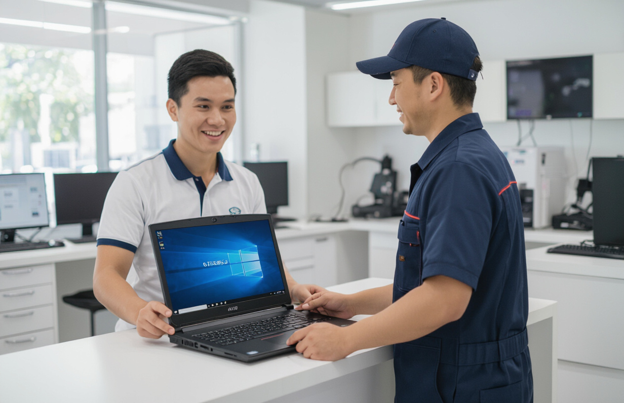 Khách Hàng Hài Lòng Nhận Lại Laptop Gaming Đã Được Vệ Sinh