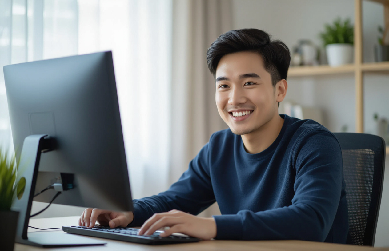 Người Dùng Tại Bến Tre Hài Lòng Với Máy Tính Hoạt Động Mượt Mà.