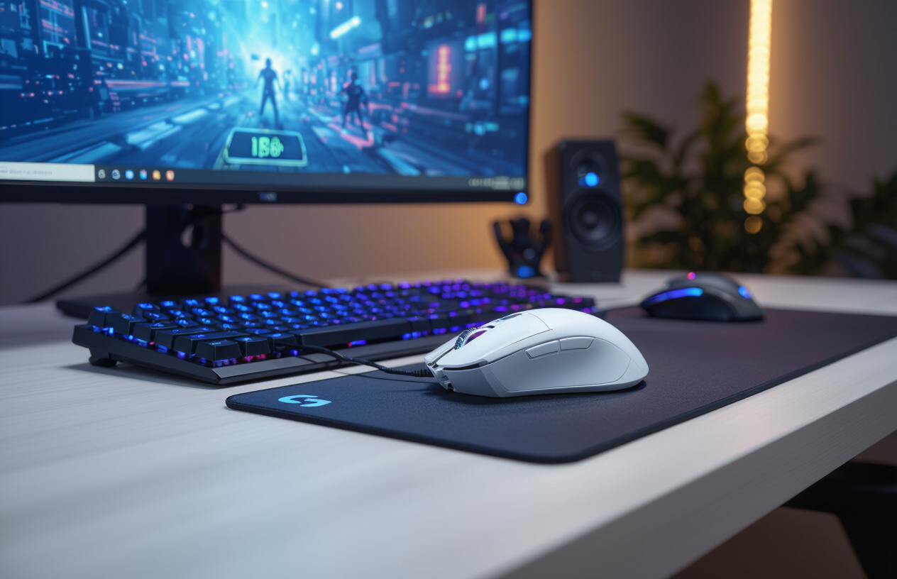Game Thủ Chuyên Nghiệp Đang Sử Dụng Chuột Logitech G Pro X Superlight Trong Không Gian Gaming Hiện Đại Tại Bến Tre.