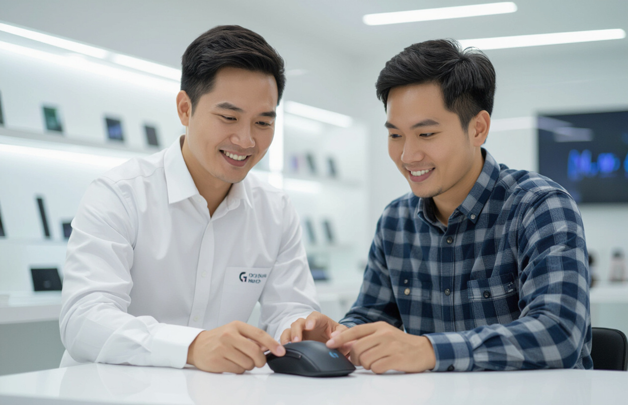 Chuyên Gia Máy Tính Bến Tre Đang Kiểm Tra Chuột Gaming Logitech G Pro X Superlight Cho Khách Hàng Tại Ben Tre.