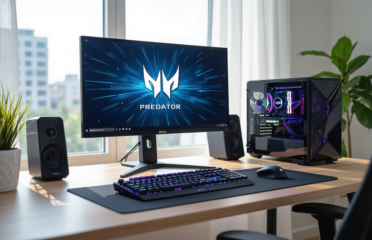 Góc Làm Việc Và Giải Trí Hiện Đại Với Màn Hình Gaming Tại Bến Tre