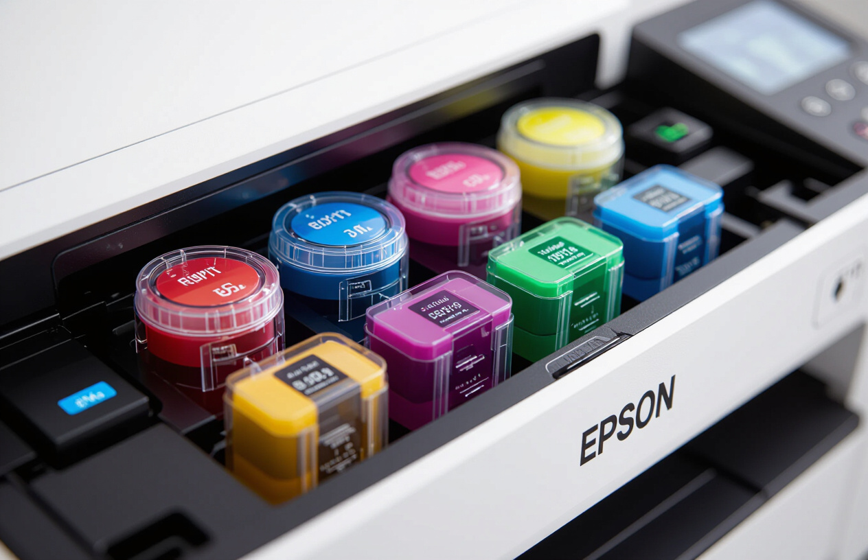 Cận Cảnh Hệ Thống Bình Mực Lớn Và Tính Năng Tiện Lợi Của Máy In Phun Màu Epson Ecotank.