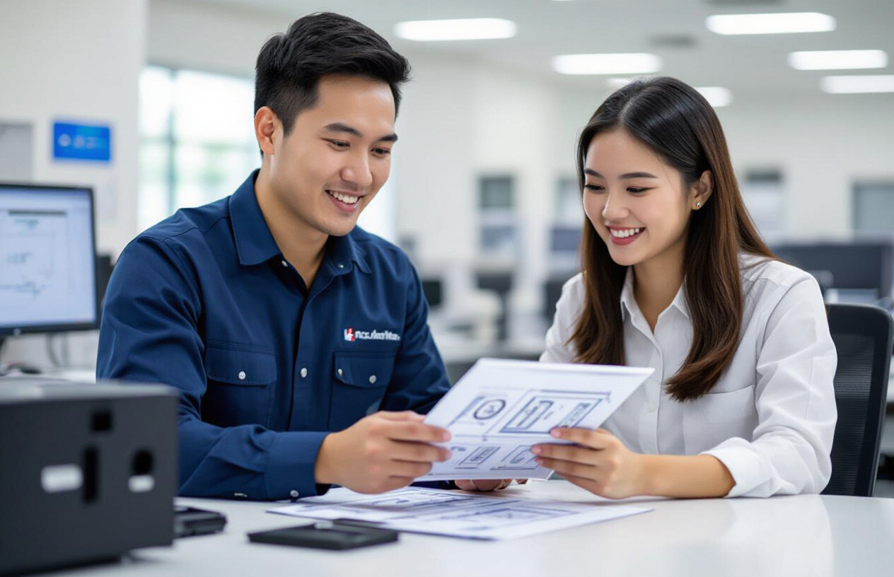 Kỹ Thuật Viên Máy Tính Bến Tre Đang Tư Vấn Xây Dựng Pc Đồ Họa Cho Khách Hàng.