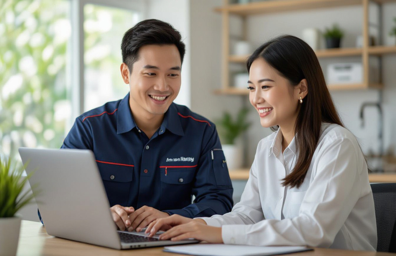 Kỹ Thuật Viên Chuyên Nghiệp Của Máy Tính Bến Tre Đang Tư Vấn Cho Khách Hàng Về Giải Pháp Bảo Mật Máy Tính Hiệu Quả.