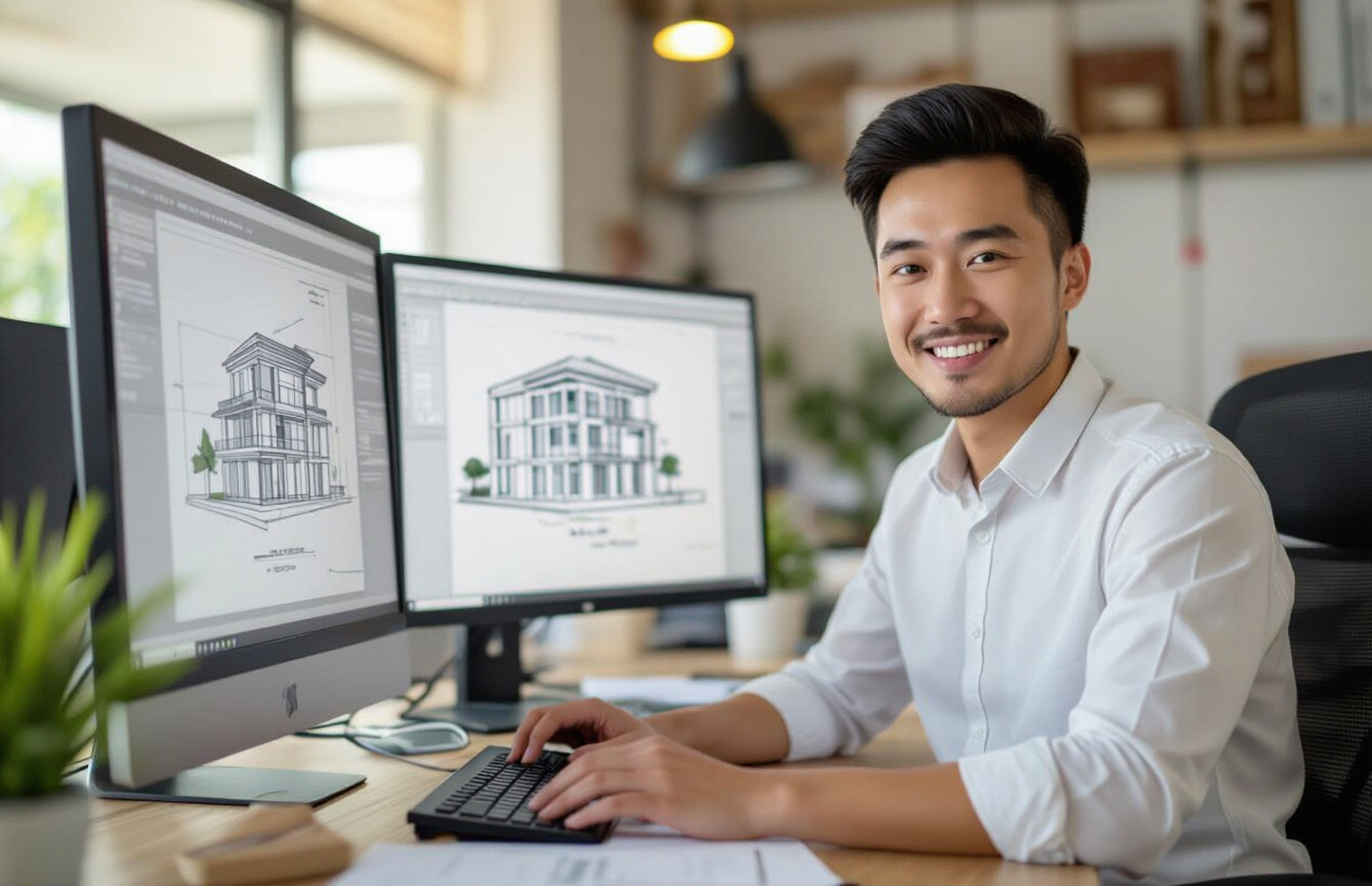 Thiết Kế Kiến Trúc Chuyên Nghiệp Trên Autocad Sau Khi Được Cài Đặt Bởi Máy Tính Bến Tre.
