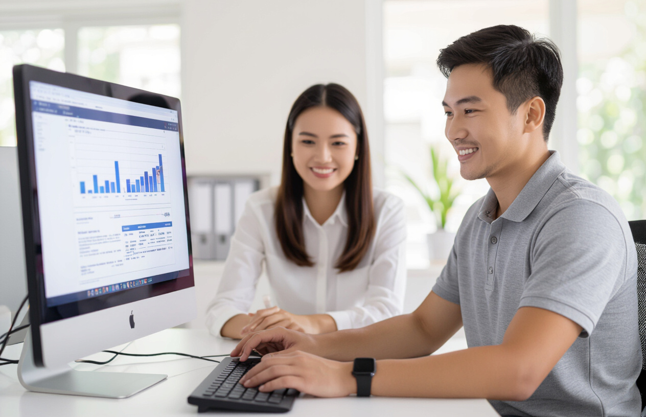 Kỹ Thuật Viên Máy Tính Bến Tre Đang Cài Đặt Phần Mềm Kế Toán Chuyên Nghiệp.