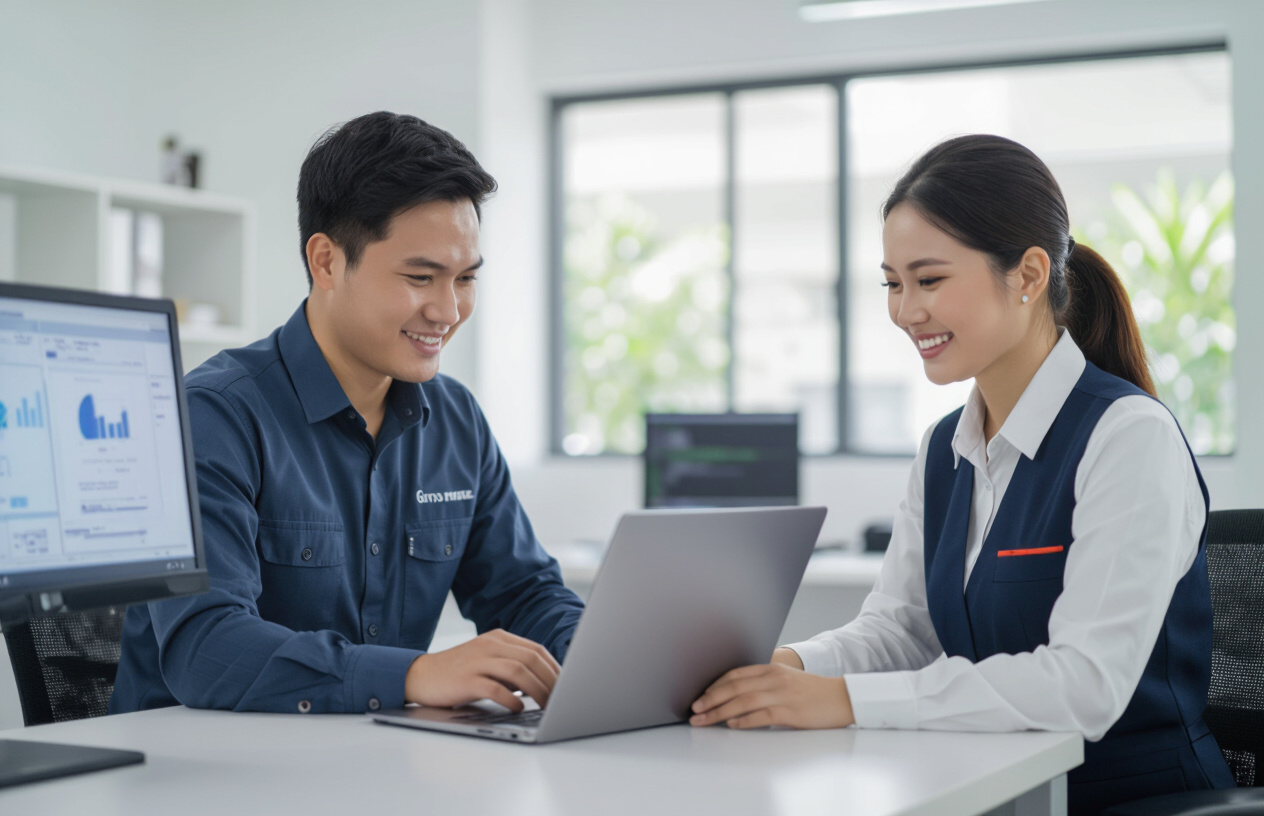 Kỹ Thuật Viên Chuyên Nghiệp Của Máy Tính Bến Tre Đang Thực Hiện Cài Đặt Windows 10/11 Bản Quyền Trên Laptop Tại Nhà Kh