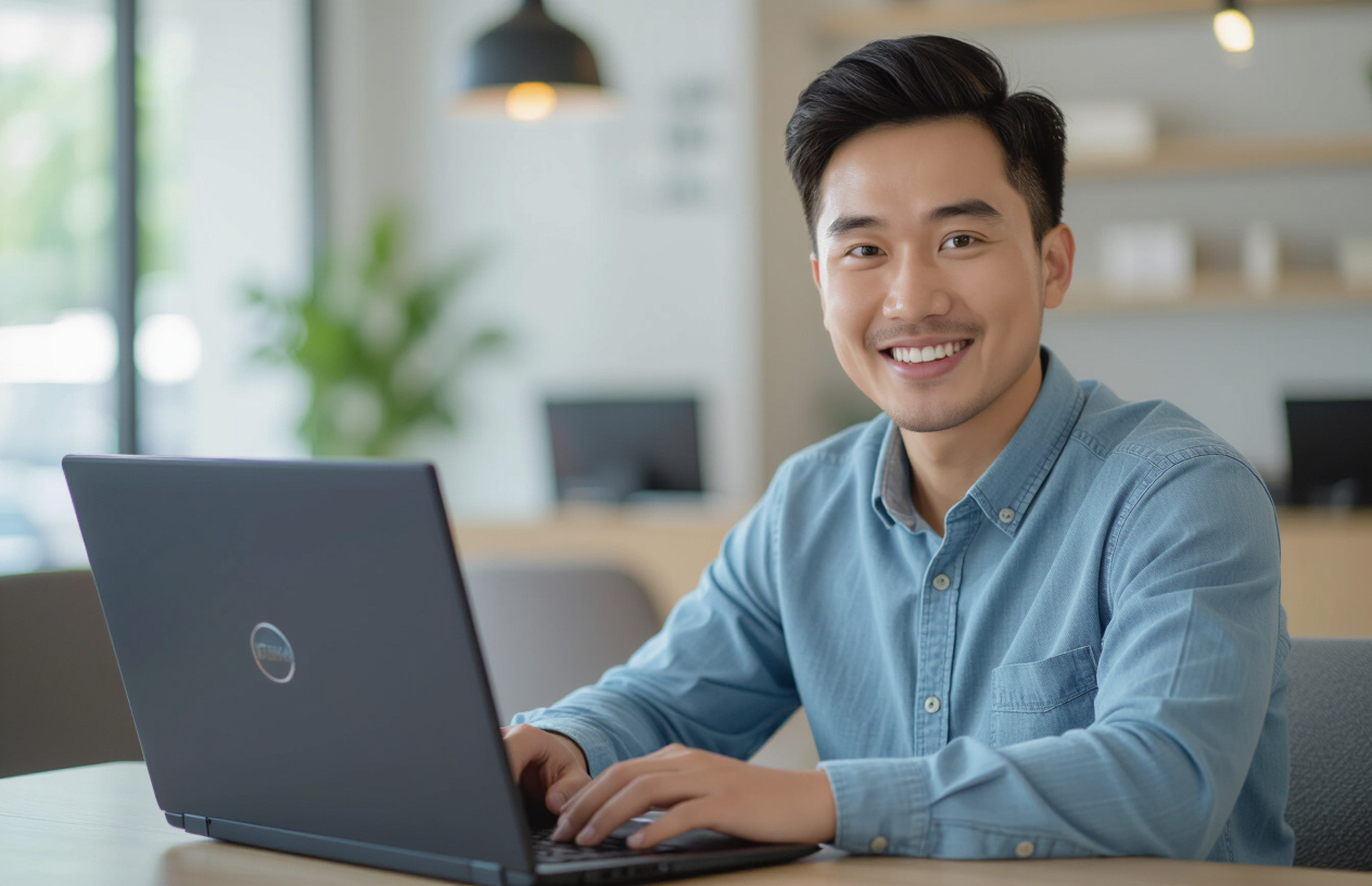 Khách Hàng Hài Lòng Với Laptop Dell Sau Khi Thay Pin Tại Máy Tính Bến Tre.