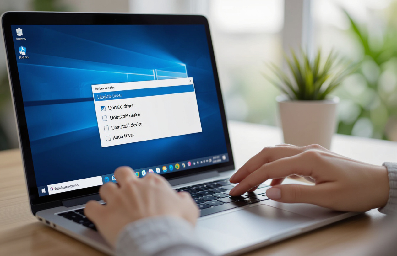 Người Dùng Đang Gỡ Cài Đặt Driver Âm Thanh Để Cài Lại Trên Laptop