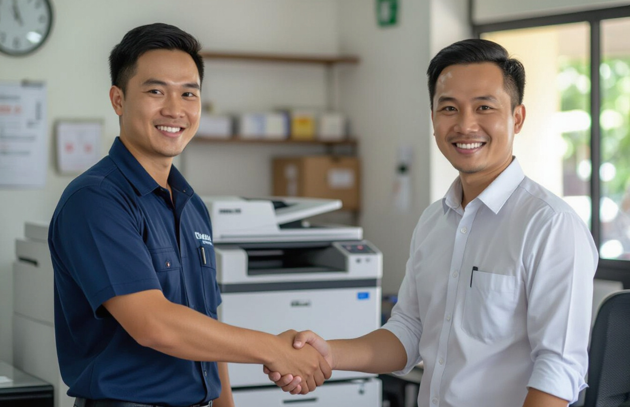 Khách Hàng Hài Lòng Với Dịch Vụ Sửa Máy Photocopy Tại Bến Tre
