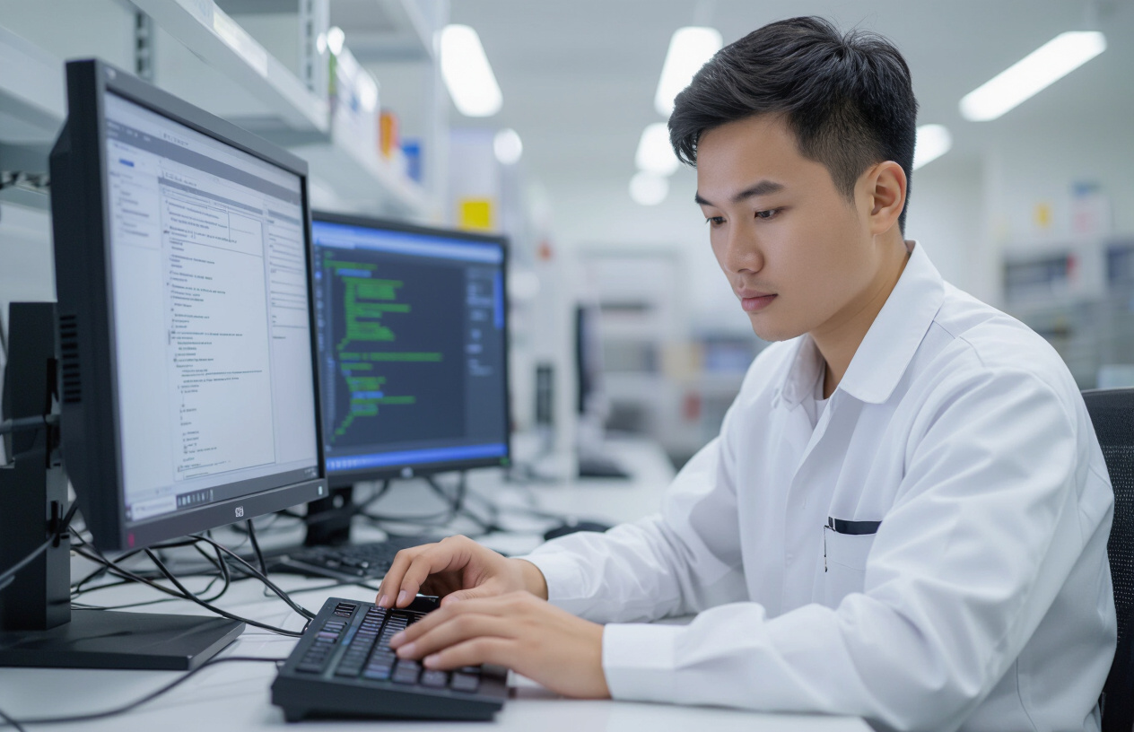 Kỹ Thuật Viên Tại Máy Tính Bến Tre Đang Thực Hiện Khôi Phục Dữ Liệu Từ Thẻ Nhớ.