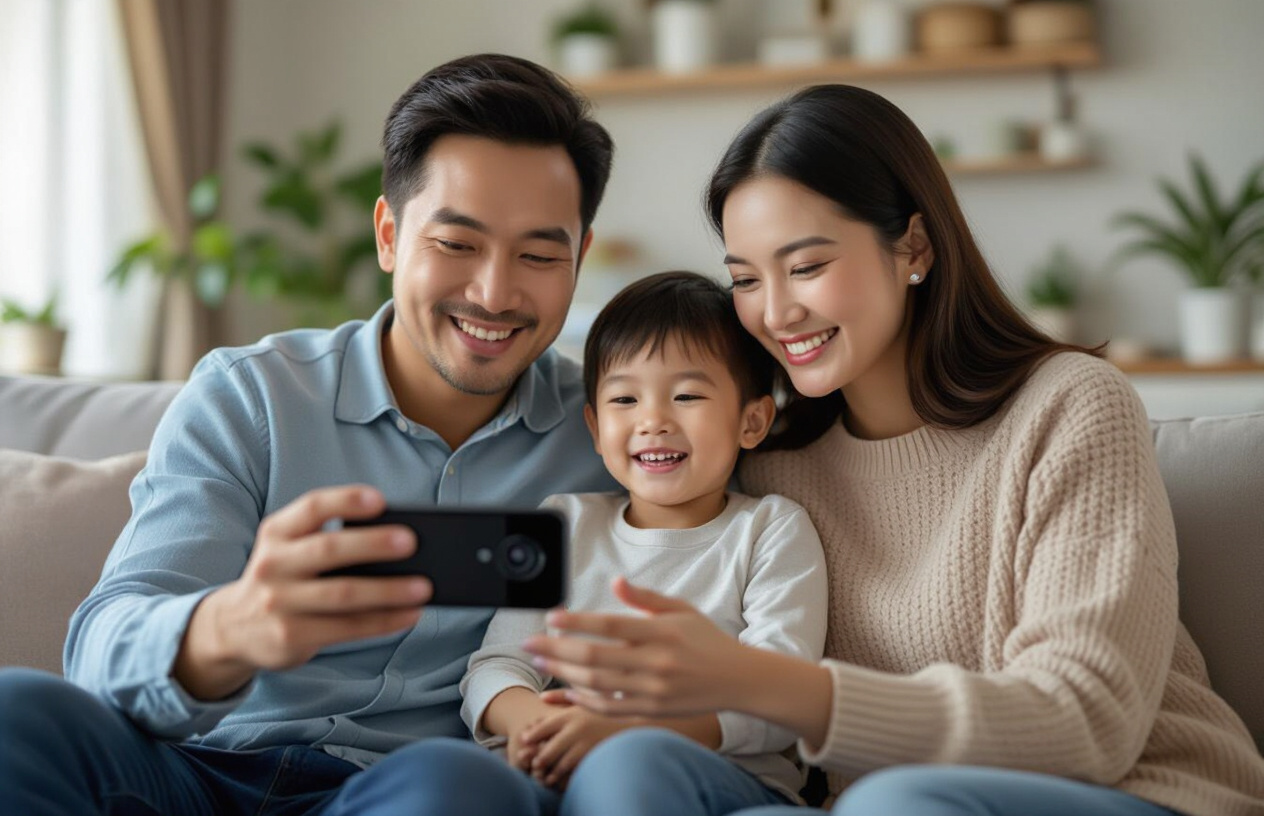 Gia Đình Việt An Tâm Theo Dõi An Ninh Nhà Qua Điện Thoại Với Camera Ezviz.