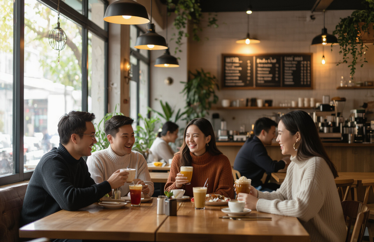 Không Gian Cafe Với Âm Thanh Sống Động, Riêng Biệt