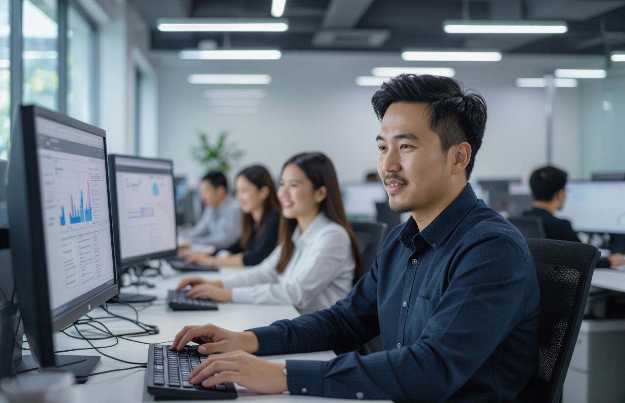 Văn Phòng Hiện Đại Tại Nhuận Phú Tân Hoạt Động Hiệu Quả Nhờ Hệ Thống Mạng Lan Ổn Định.