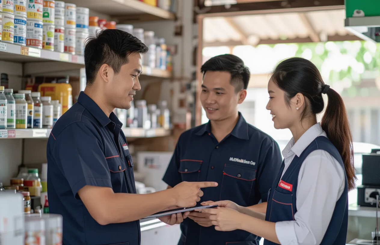 Đội Ngũ Kỹ Thuật Viên Maytinhbentre.Com Đang Tư Vấn Giải Pháp Camera Ngụy Trang Cho Khách Hàng Tại Cửa Hàng Ở Bến Tre.