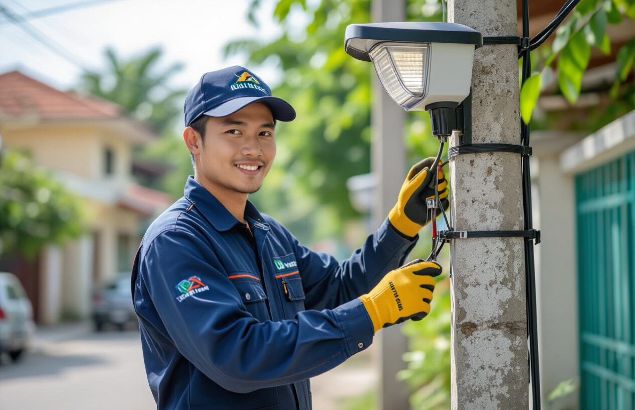 Kỹ Thuật Viên Máy Tính Bến Tre Lắp Đặt Đèn Năng Lượng Chuyên Nghiệp.
