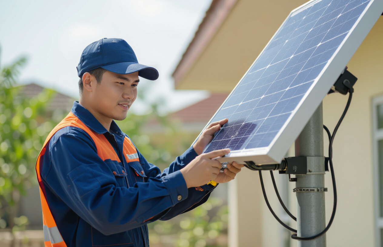Kỹ Thuật Viên Máy Tính Bến Tre Kiểm Tra, Lắp Đặt Đèn Năng Lượng Mặt Trời Chuyên Nghiệp.