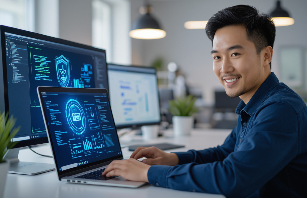 Kỹ Thuật Viên Máy Tính Bến Tre Đang Diệt Virus Chuyên Nghiệp.