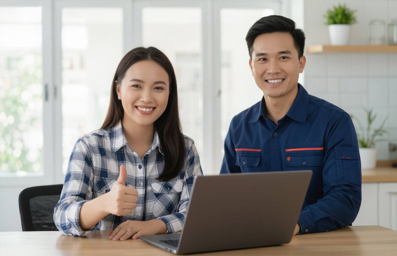 Khách Hàng Bến Tre Hài Lòng Khi Máy Tính Được Sửa Chữa Thành Công.