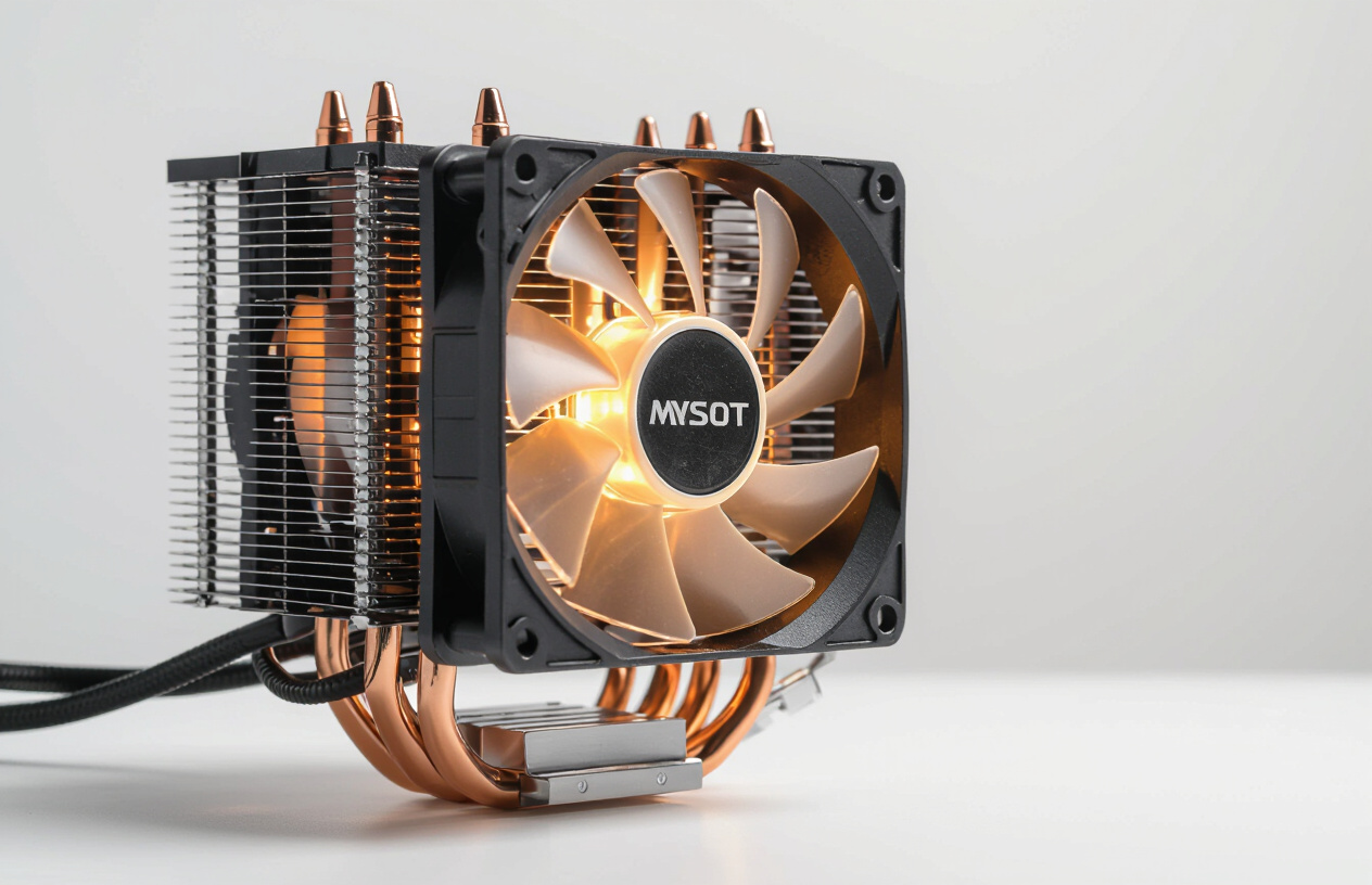 Một Bộ Tản Nhiệt Khí Cpu Cao Cấp Với Các Ống Đồng Và Quạt Lớn, Biểu Tượng Cho Hiệu Suất Làm Mát Vượt Trội.