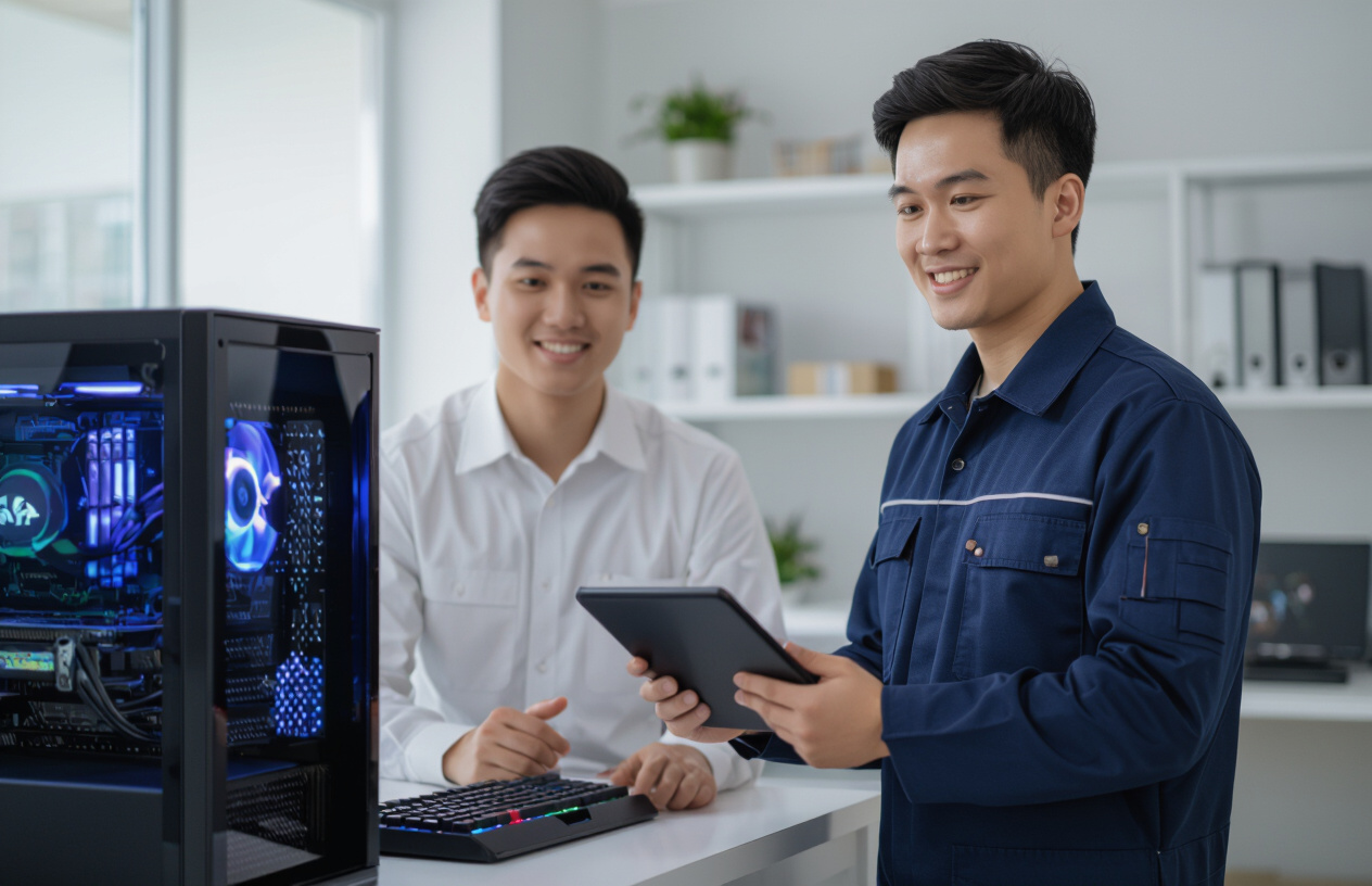 Kỹ Thuật Viên Máy Tính Bến Tre Tư Vấn Nâng Cấp Máy Tính Chơi Game Cho Khách Hàng Tại Thạnh Trị.