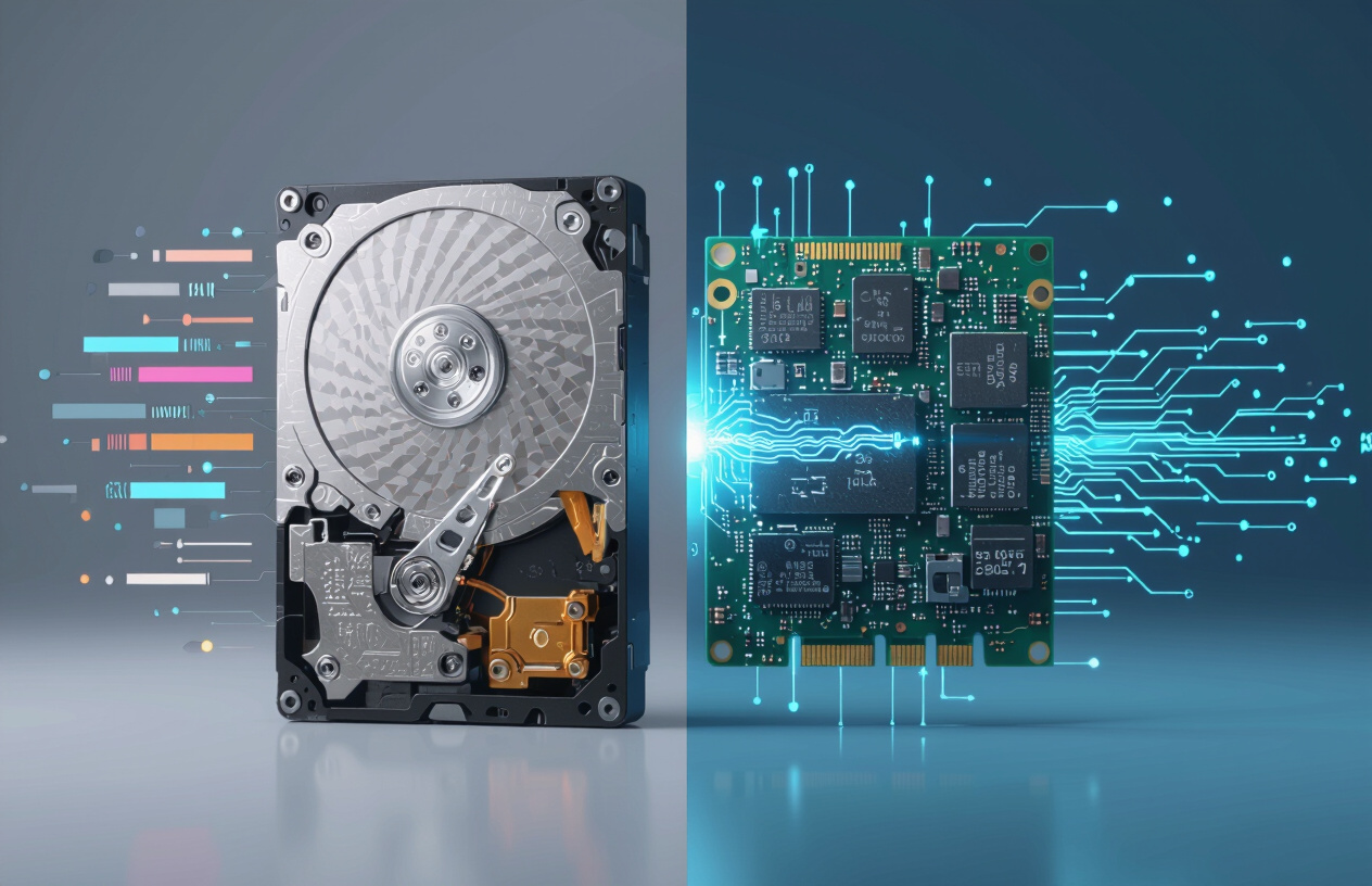 Minh Họa So Sánh Ổ Cứng Ssd Và Hdd Giúp Pc Văn Phòng Nhanh Hơn.