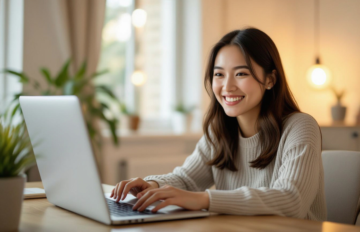 Khách Hàng Vui Vẻ Sử Dụng Laptop Đã Được Nâng Cấp Ram, Hiệu Năng Cải Thiện Rõ Rệt