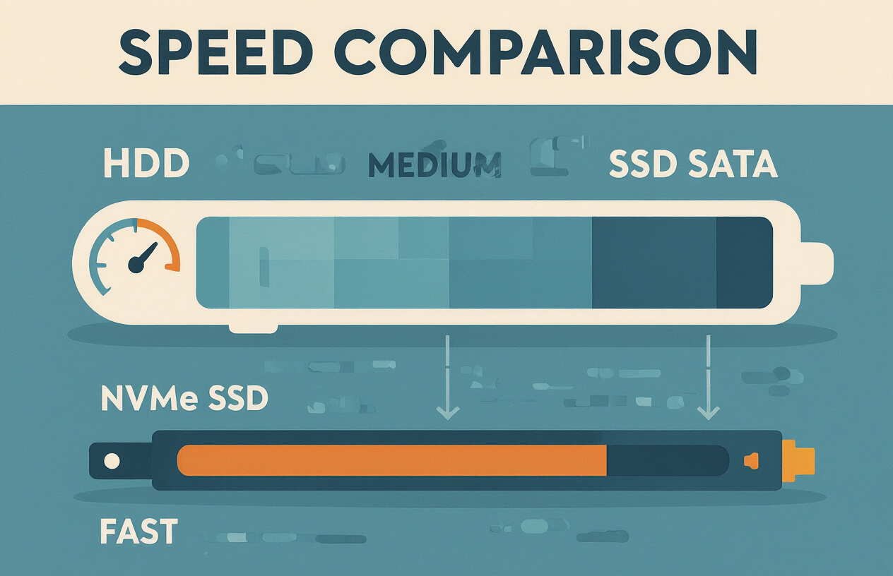 Biểu Đồ So Sánh Tốc Độ Tải Dữ Liệu Giữa Hdd, Ssd Sata Và Ssd Nvme Kioxia.