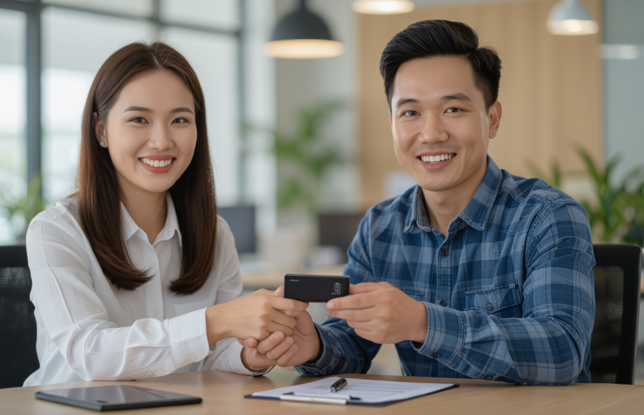 Khách Hàng Vui Vẻ Nhận Lại Dữ Liệu Đã Phục Hồi Thành Công Từ Máy Tính Bến Tre.