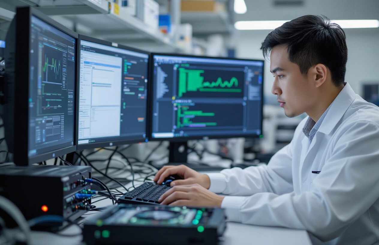 Kỹ Thuật Viên Tại Máy Tính Bến Tre Đang Thực Hiện Quy Trình Phục Hồi Dữ Liệu Phức Tạp.