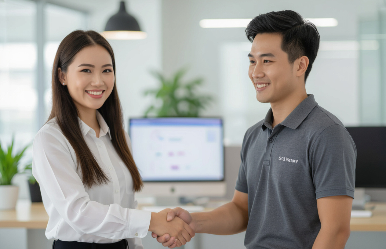 Người Quản Lý Doanh Nghiệp Hài Lòng Với Dịch Vụ It Toàn Diện Của Máy Tính Bến Tre.