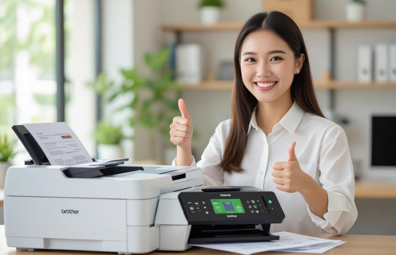 Máy In Brother Hoạt Động Bình Thường, Người Dùng Hài Lòng Sau Khi Reset Chip Mực