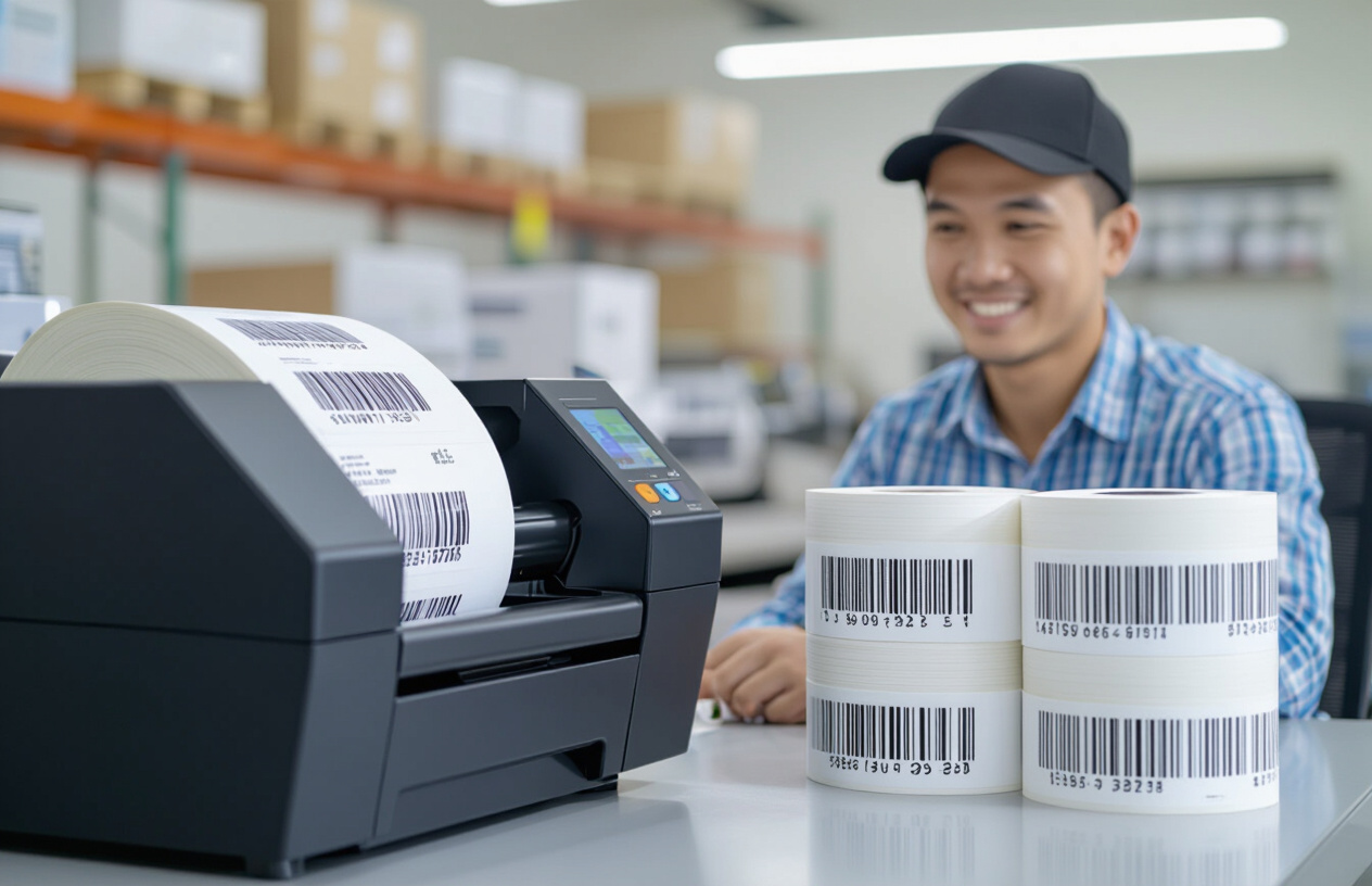 Máy In Mã Vạch Xprinter Hoạt Động Trơn Tru, In Ra Tem Nhãn Chất Lượng Cao.