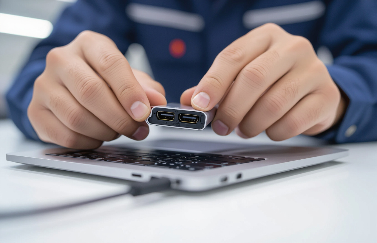 Kỹ Thuật Viên Máy Tính Bến Tre Kiểm Tra Laptop Không Nhận Sạc Cẩn Thận.