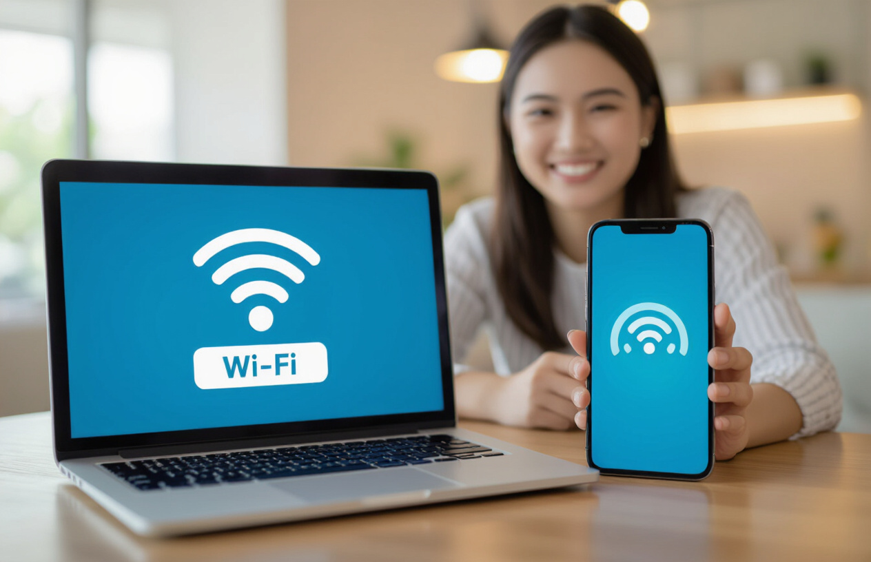 Máy Tính Xách Tay Và Điện Thoại Kết Nối Lại Wi-Fi Thành Công