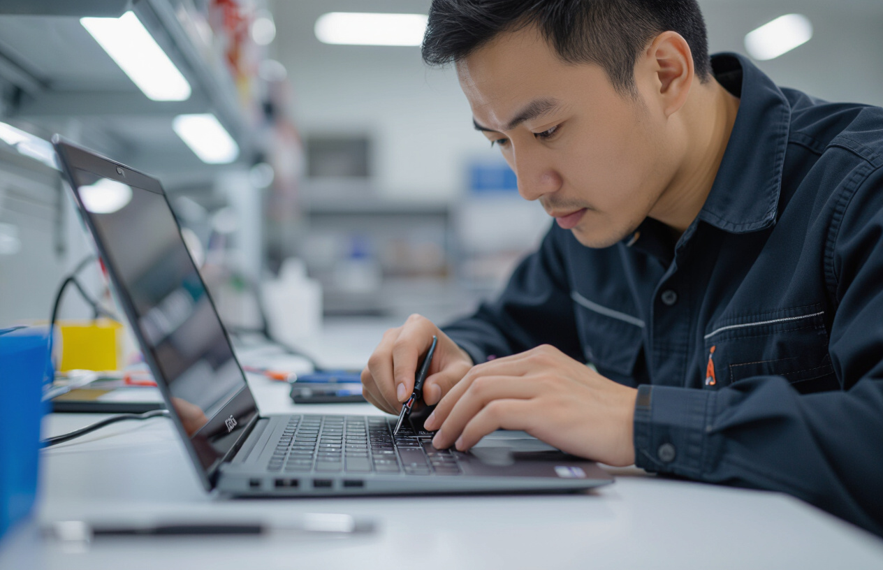 Kỹ Thuật Viên Máy Tính Bến Tre Kiểm Tra Lỗi Pin Laptop Asus Zenbook 14 Ux425Ea.