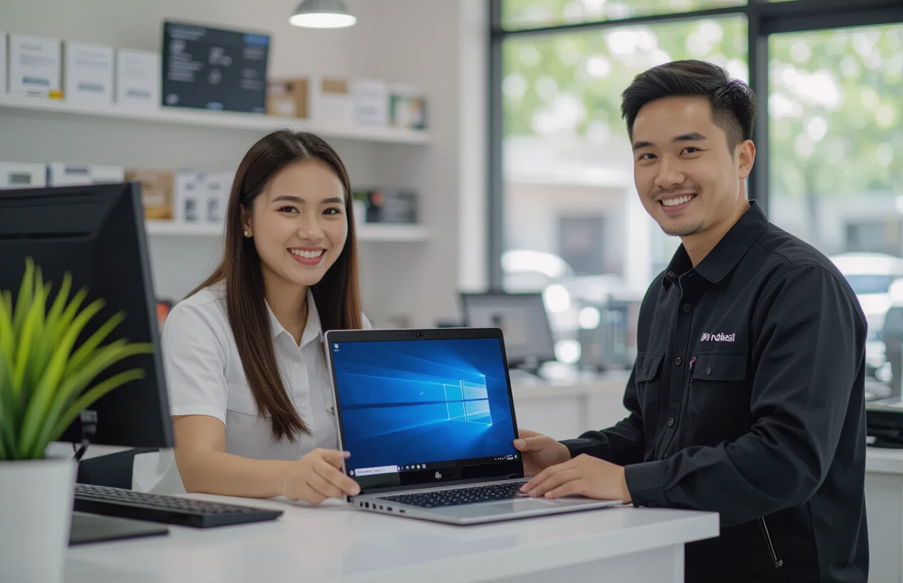 Khách Hàng Hài Lòng Sau Khi Được Sửa Chữa Laptop Tại Máy Tính Bến Tre