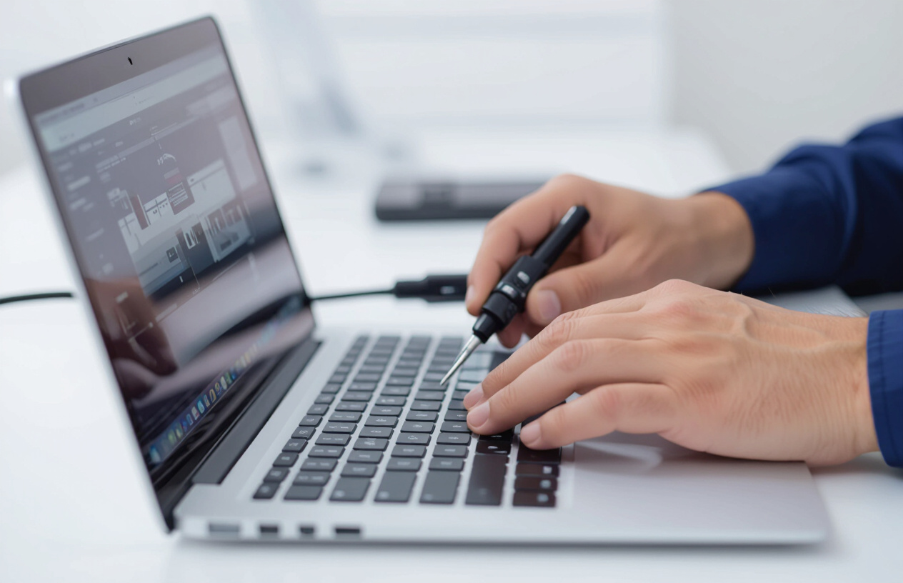 Kỹ Thuật Viên Chuyên Nghiệp Tại Máy Tính Bến Tre Đang Khắc Phục Lỗi Laptop.