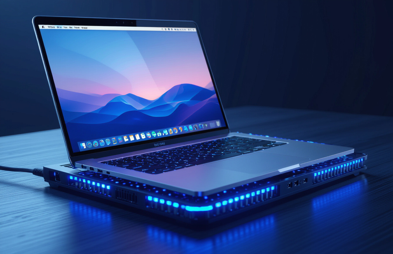 Một Chiếc Laptop Được Làm Mát Bằng Quạt Tản Nhiệt Ngoài.