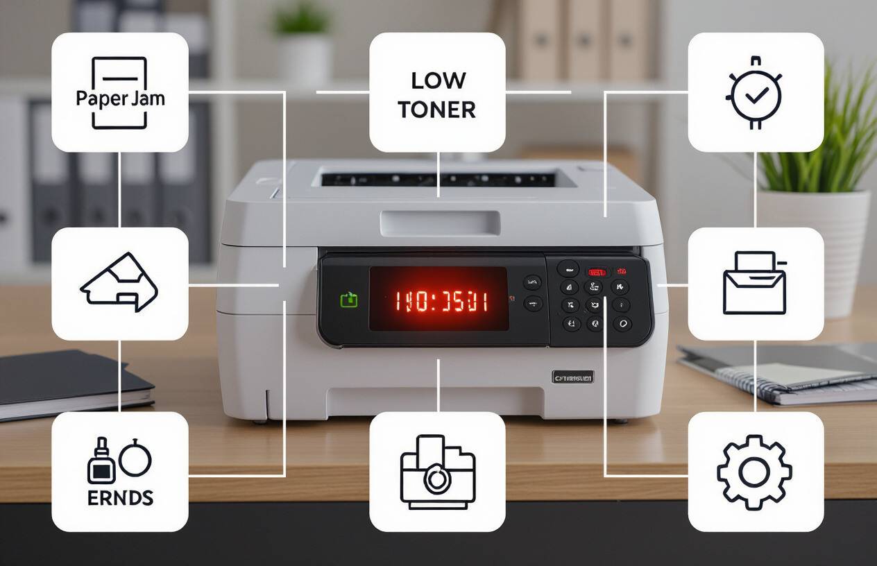 Các Lỗi Máy In Thường Gặp Khiến Đèn Báo Đỏ