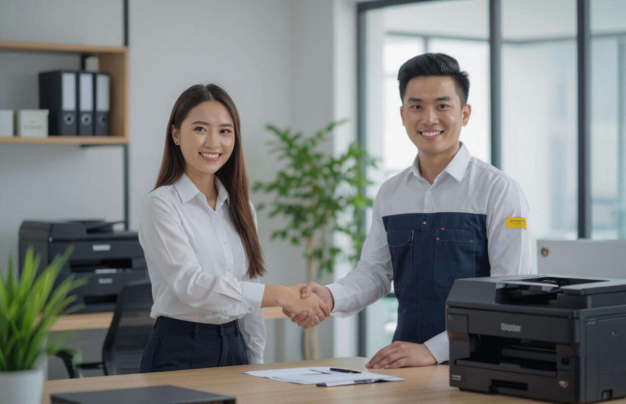 Khách Hàng Hài Lòng Với Dịch Vụ Sửa Máy In Tại Bến Tre.