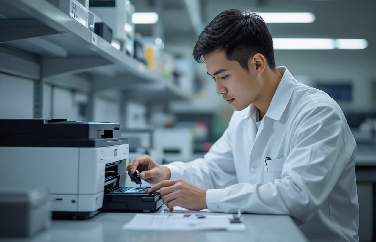 Kỹ Thuật Viên Maytinhbentre.Com Kiểm Tra Đầu Phun Máy In Epson L310.