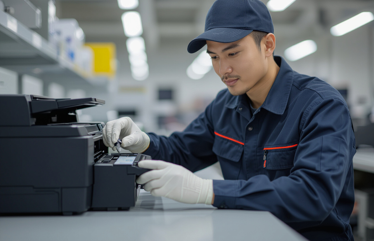 Người Dùng Kiểm Tra Hộp Mực Máy In Hoặc Vệ Sinh Đầu Phun
