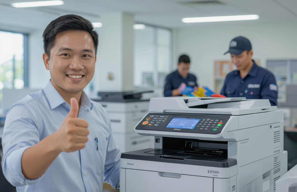 Khách Hàng Tại Bến Tre Hài Lòng Khi Máy Photocopy Konica Minolta Bizhub C224E Được Sửa Chữa Nhanh Chóng.