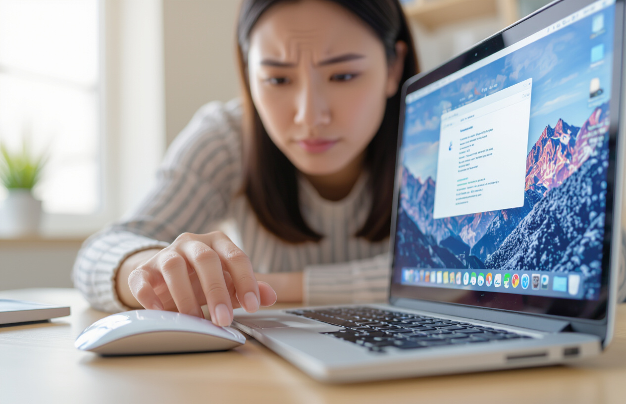 Người Dùng Máy Tính Đang Tìm Kiếm Con Trỏ Chuột Bị Mất Trên Màn Hình Laptop Của Họ