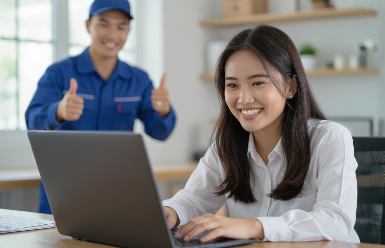 Khách Hàng Máy Tính Bến Tre Vui Vẻ Sau Khi Máy Tính Được Sửa Chữa
