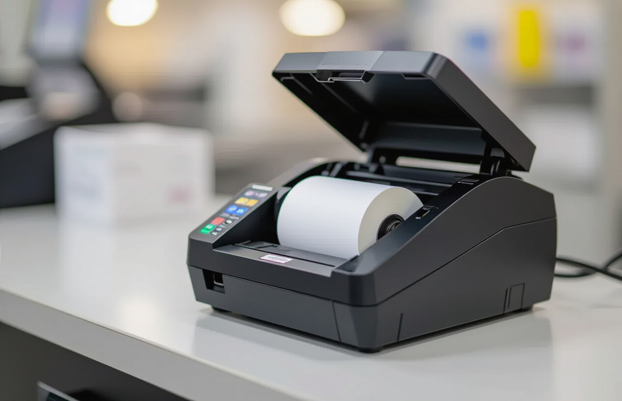 Một Cuộn Giấy In Bill Bị Kẹt Trong Máy In Xprinter.