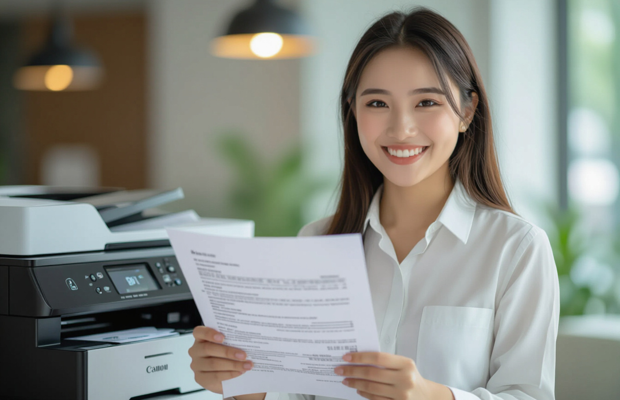 Khách Hàng Hài Lòng Với Máy In Canon Đã Được Sửa Chữa, In Ấn Trơn Tru.